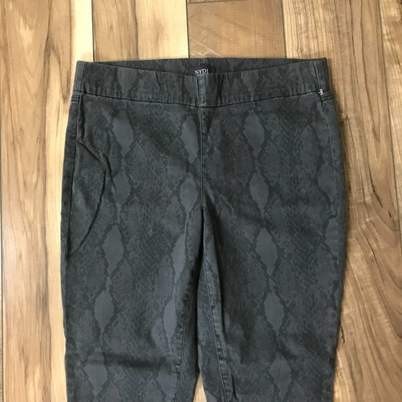 NYDJ Gray Animal Print Leggings Pants Size 8 - Picture 2 of 7